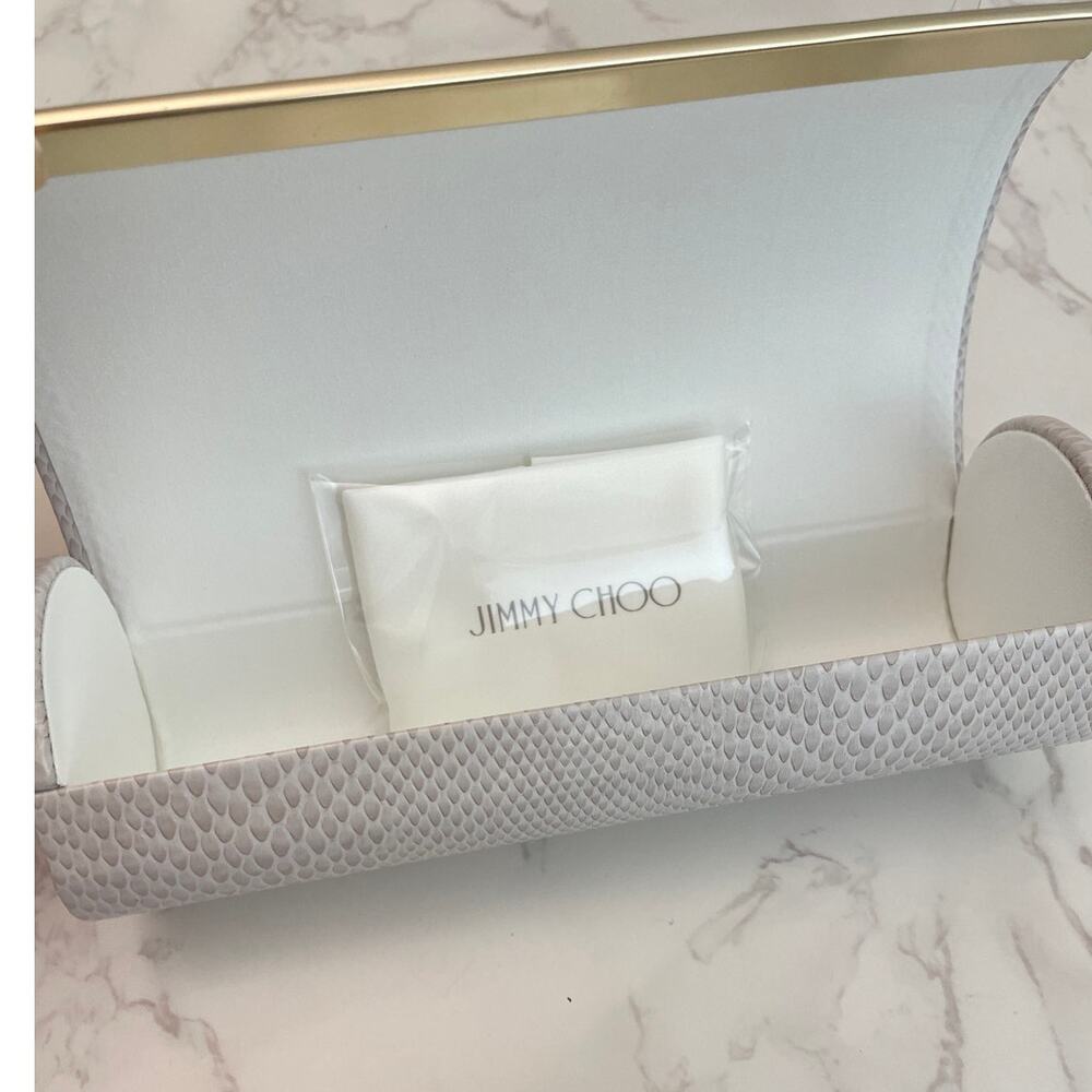 Jimmy Choo Sunglass Magnetic Case with Cleaner Cloth EUC - Picture 2 of 2